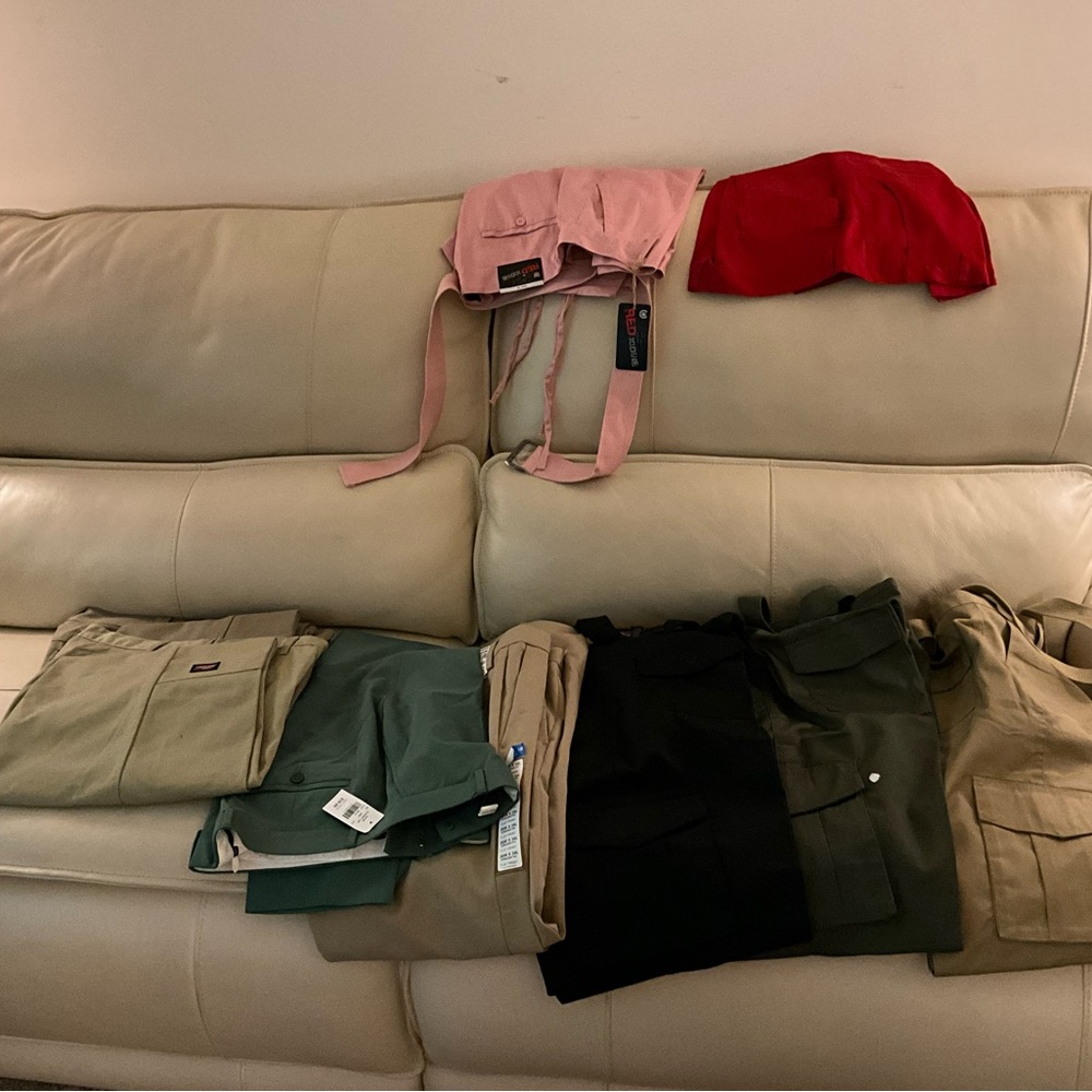 Men's Cargo Pants - Black, Green, Tan
